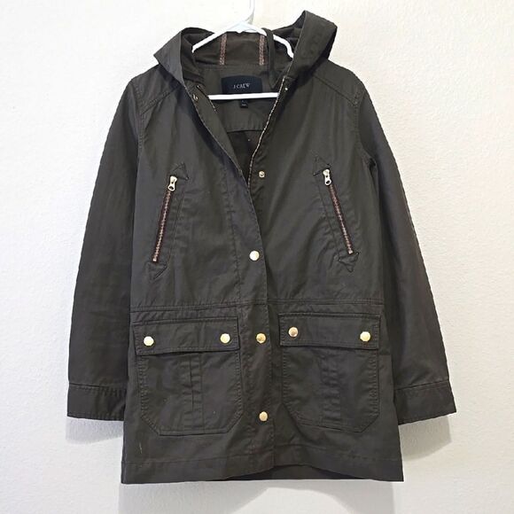J. Crew Jackets & Blazers - J.‎ Crew Women's Olive Hooded Jacket S